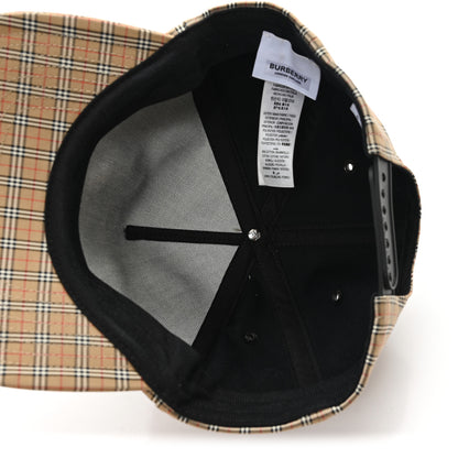 Burberry Technical Cotton Micro Check Baseball Hat L Beige 7 of 8