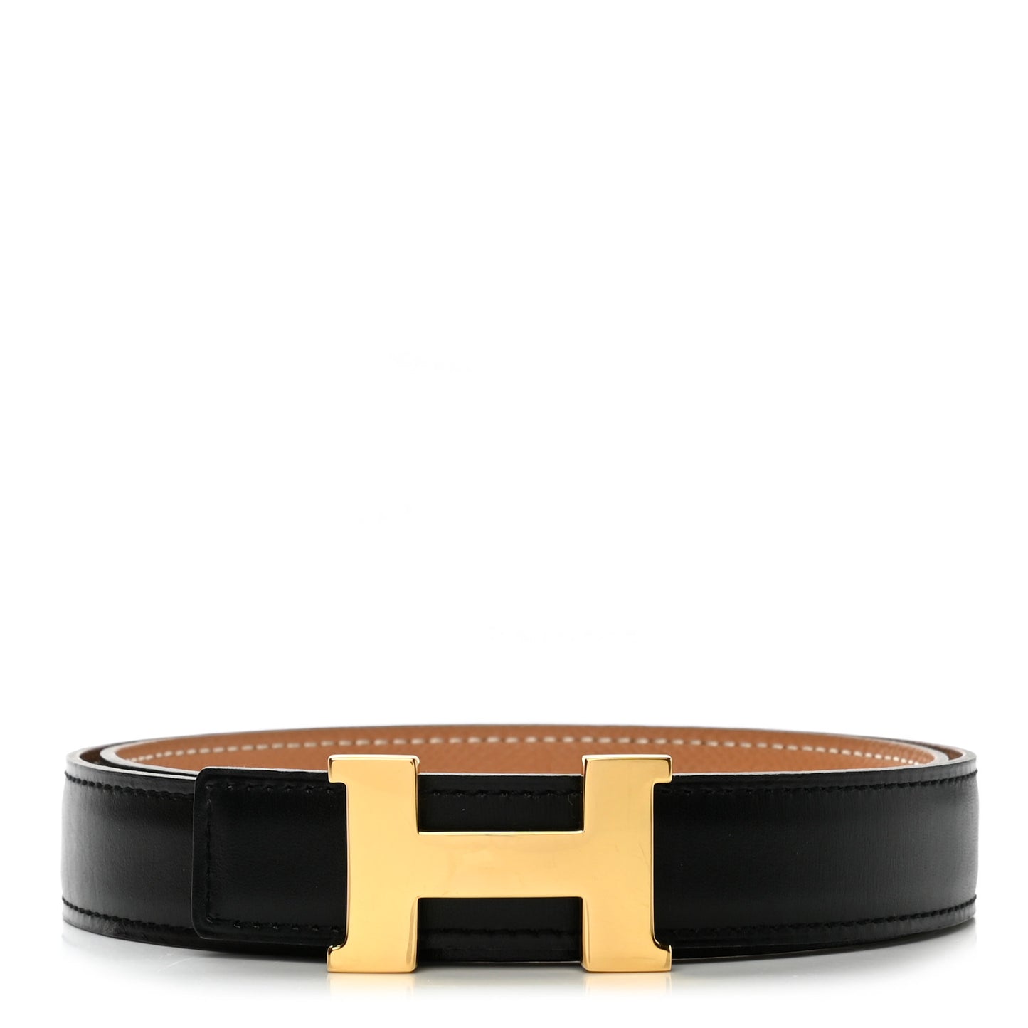 Box Epsom 24mm Mini Constance H Belt 70 Black Gold