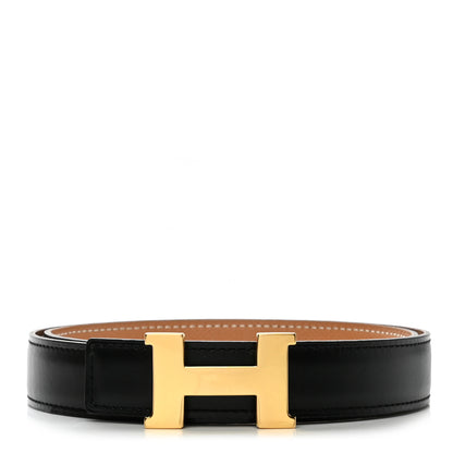 Hermes Box Epsom 24mm Mini Constance H Belt 70 Black Gold 1 of 7