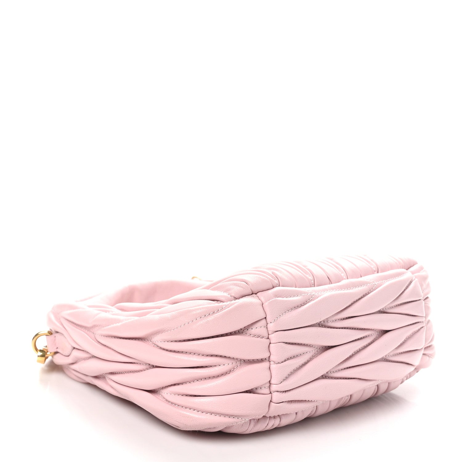 Miu Miu Nappa Matelasse Small Wander Hobo Alabaster Pink 4 of 9