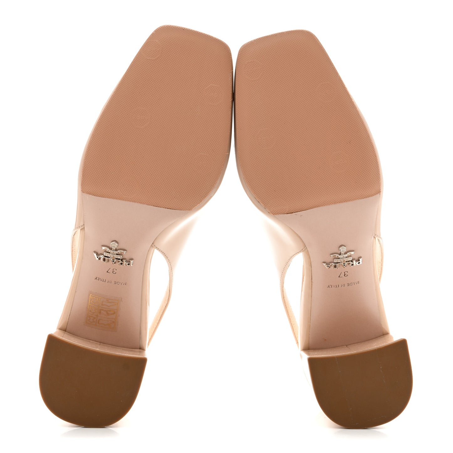 Patent Triangle Logo Slingback Pumps 37 Cipria