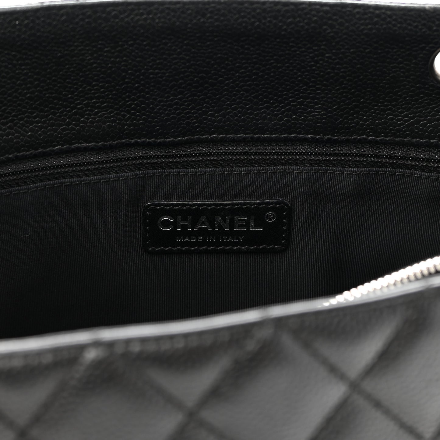 Caviar Quilted Grand Shopping Tote GST Black