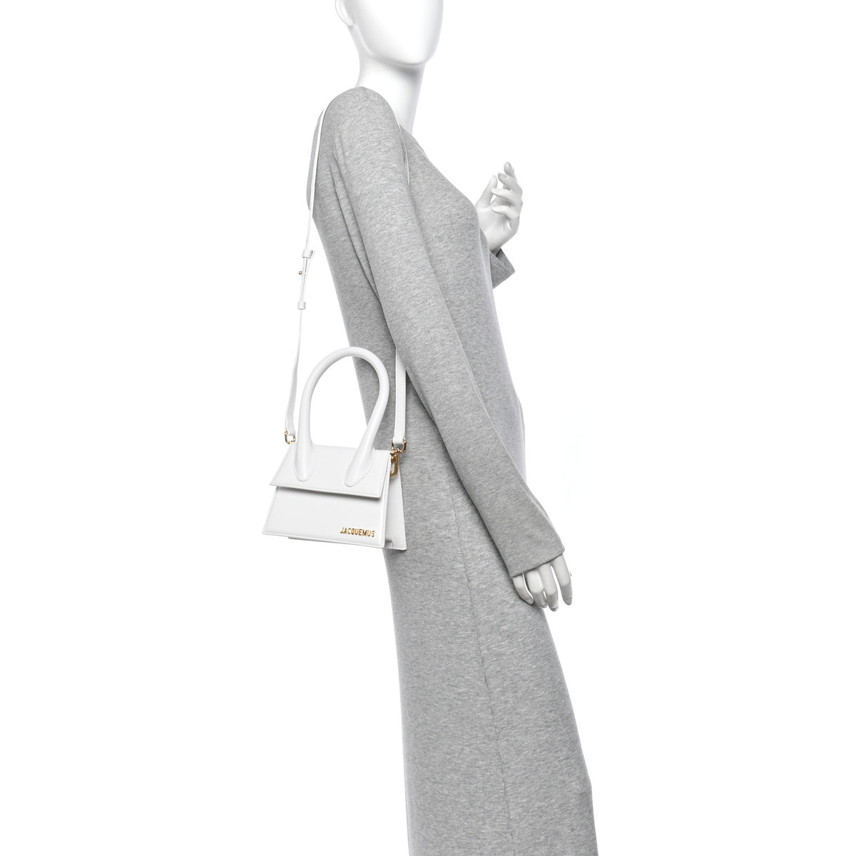 Smooth Calfskin Le Chiquito Moyen White