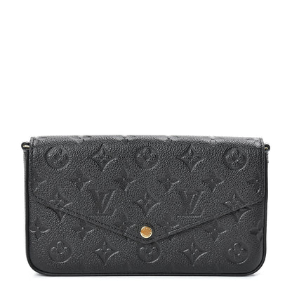 Louis Vuitton Empreinte Pochette Felicie Chain Wallet Black 1 of 12