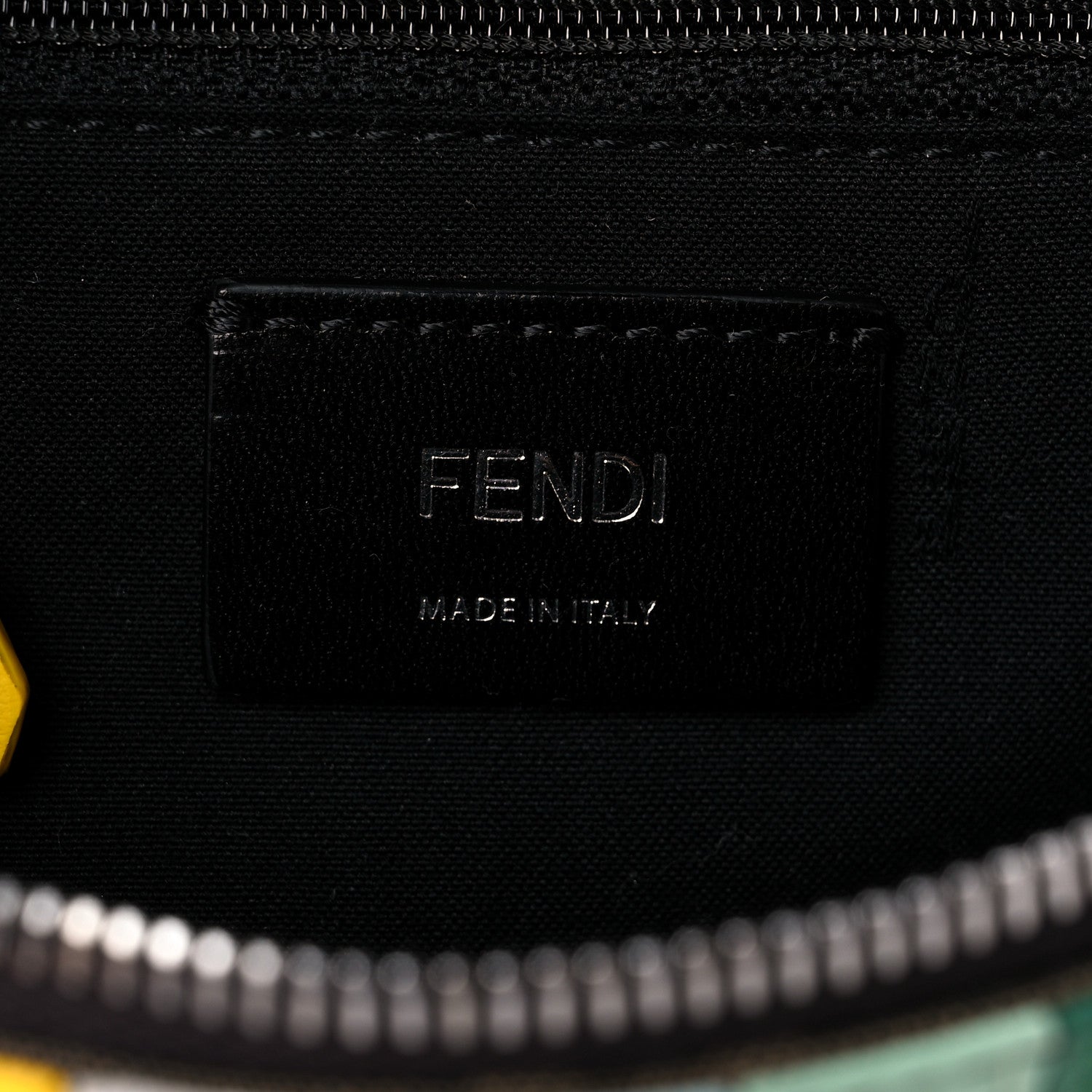 Fendi Fabric Jacquard Vitello Century Matt Semiluc FF Kids Belt Bag Tobacco Multicolor 7 of 9