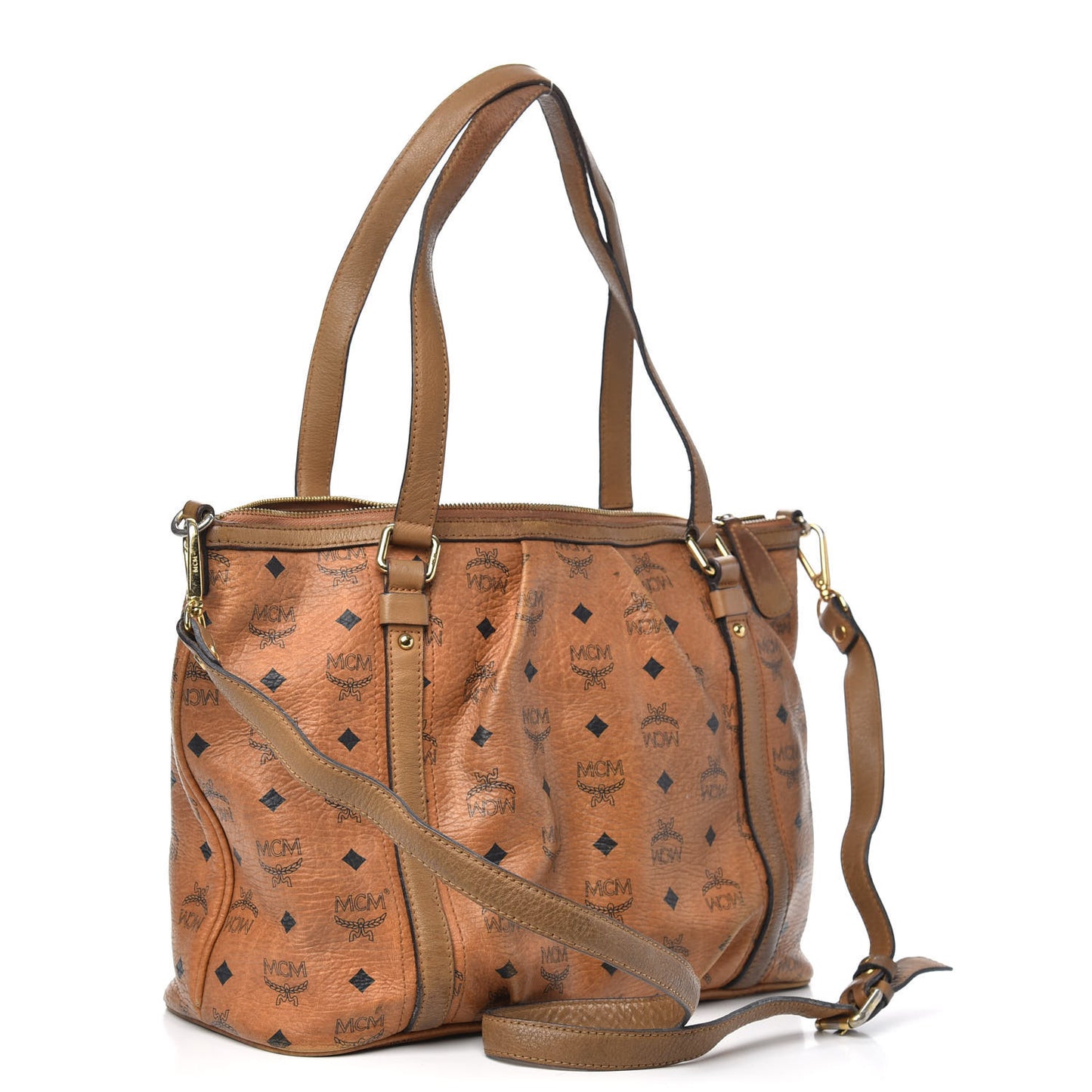 Visetos Medium Essentials Shopper Tote Cognac