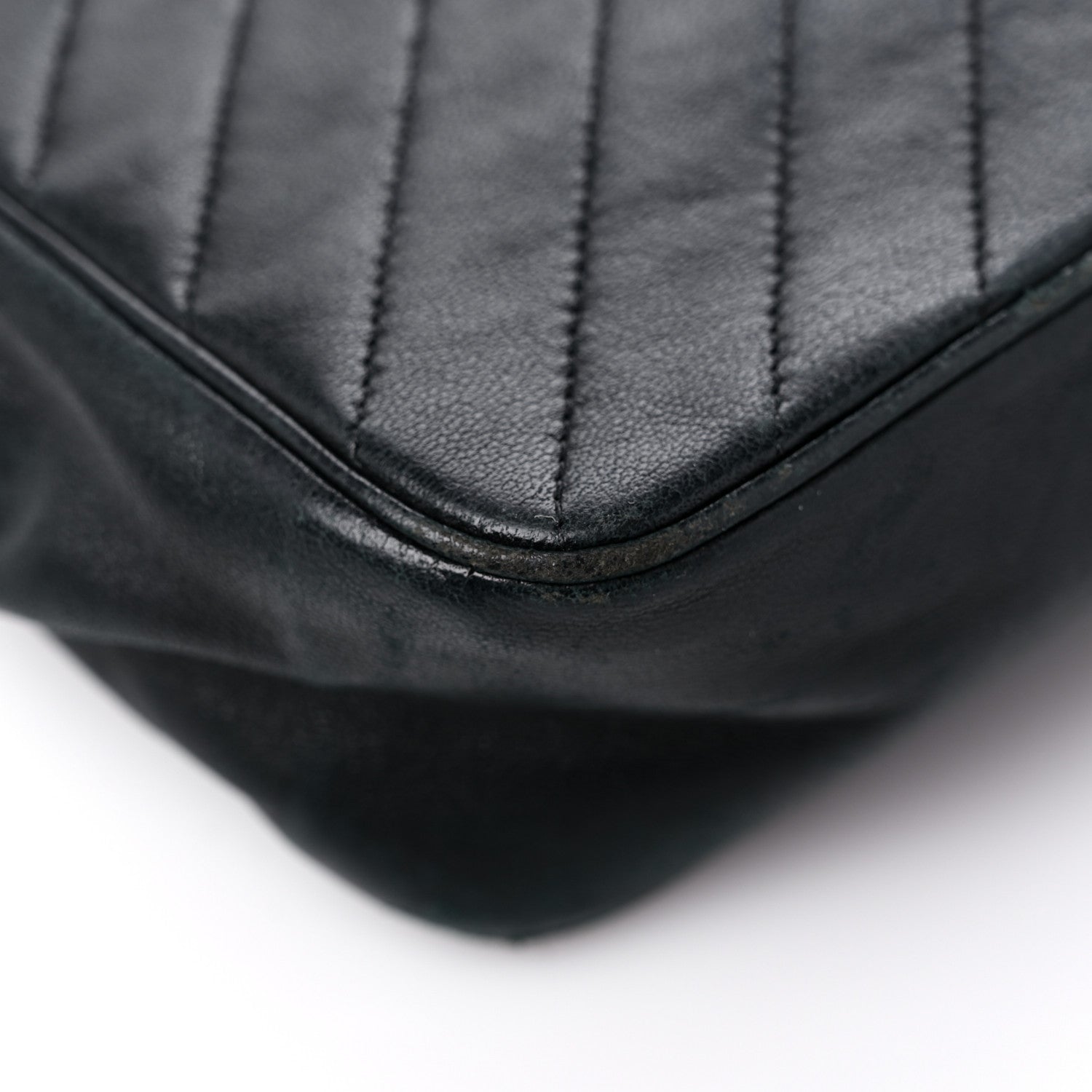 Chanel Lambskin Diagonal Quilted Small Single Flap Black 9 of 16