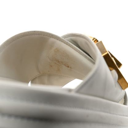 Fendi Vitello Womens Fendigraphy Slide Sandals 36 White Ice 10 of 11