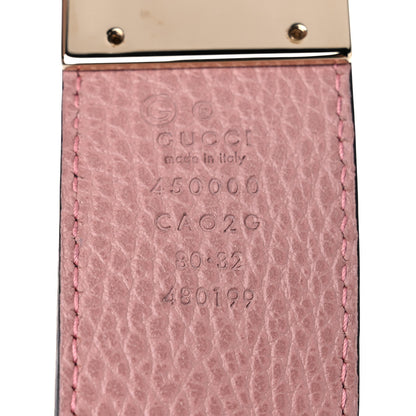 Gucci Calfskin 1973 Reversible Belt 80 32 Black Pink 3 of 4
