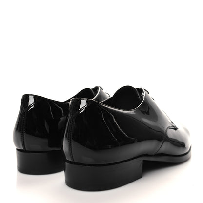 Saint Laurent Patent Lace Up Wyatt 25 Derby Shoes 41 Black 4 of 9