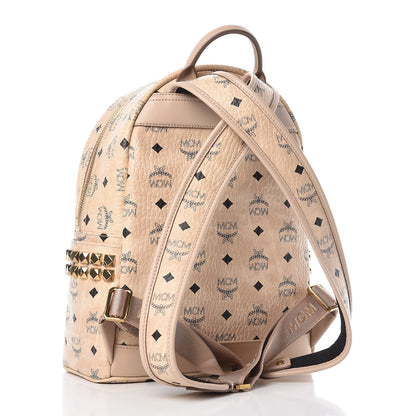 MCM Visetos Small Side Stud Stark Backpack Beige 3 of 11