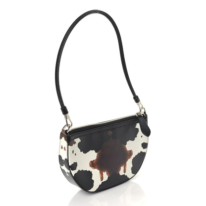 Burberry Calfskin Camouflage Mini Olympia Shoulder Bag Black 3 of 8