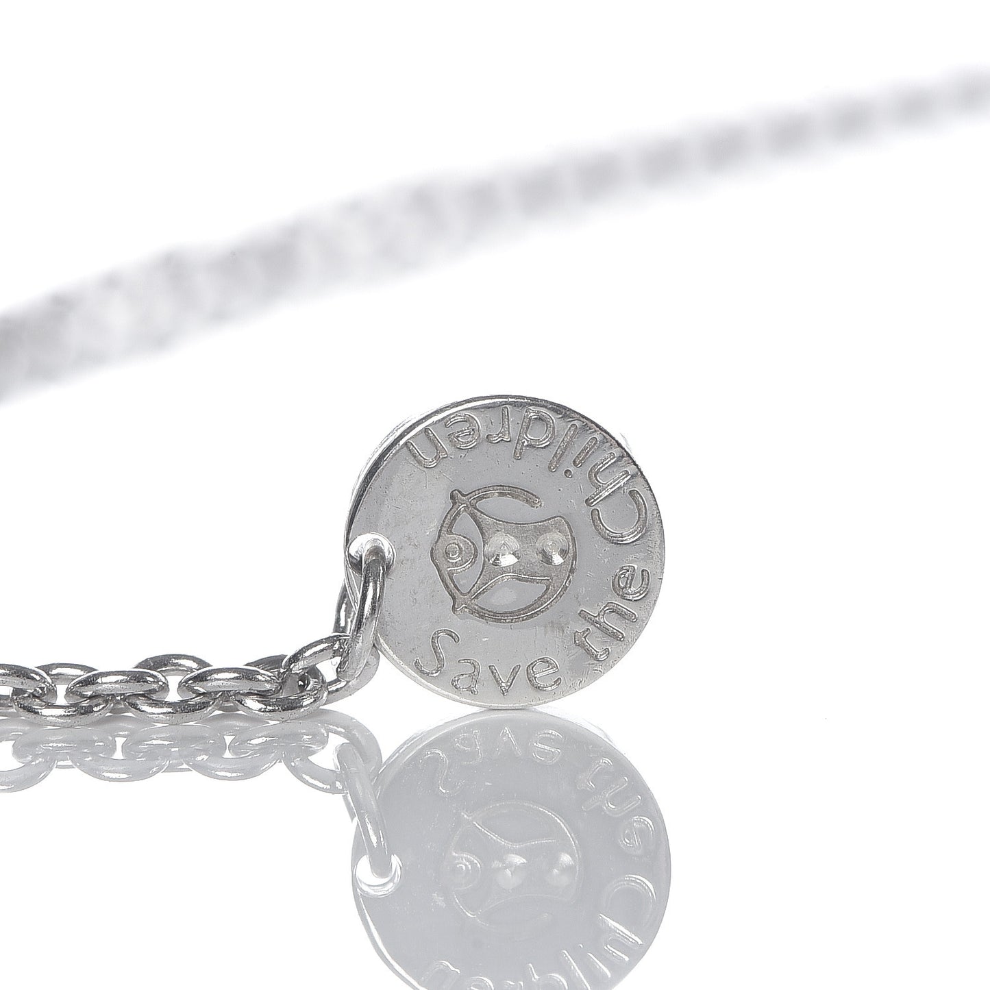 Sterling Silver Ceramic Save The Children Pendant Necklace