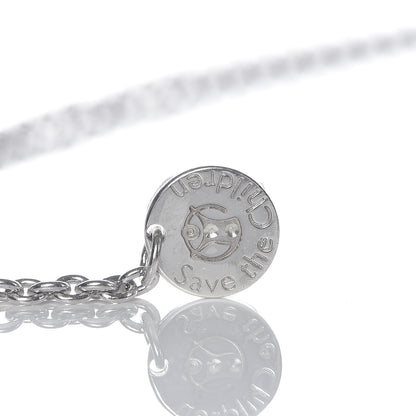 Bulgari Sterling Silver Ceramic Save The Children Pendant Necklace 7 of 10