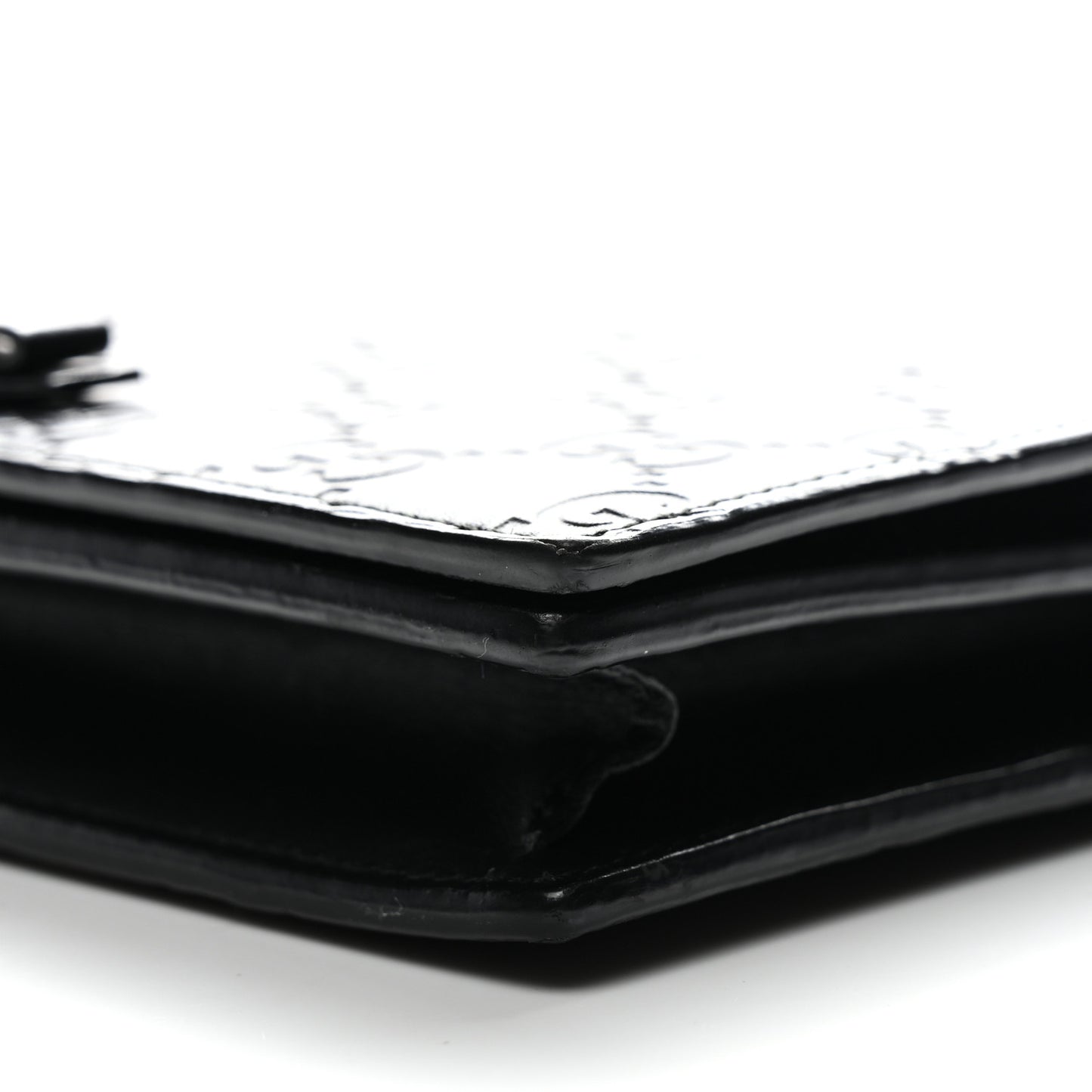 Guccissima Signature Bowy Chain Wallet Black