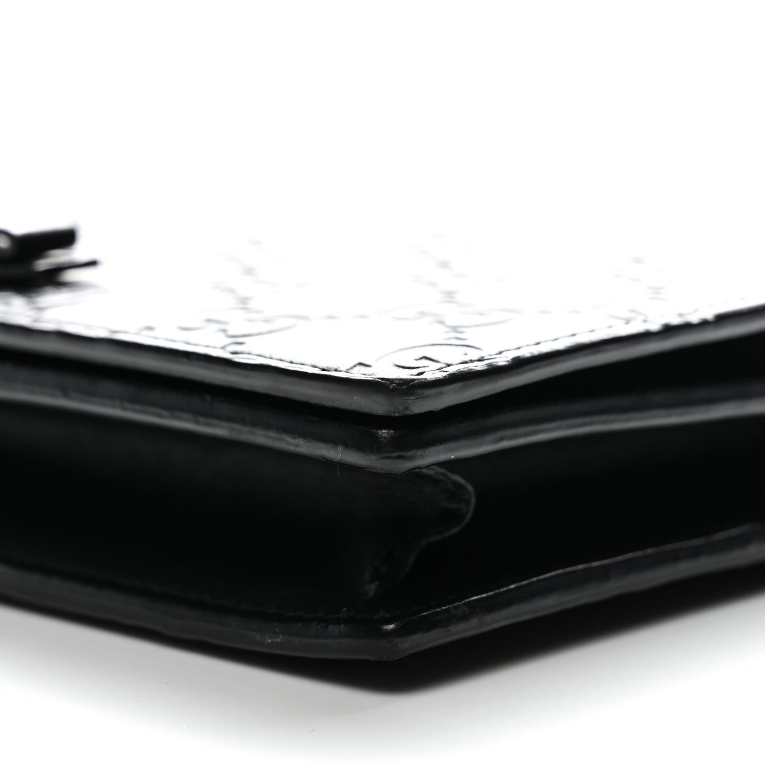 Gucci Guccissima Signature Bowy Chain Wallet Black 9 of 9