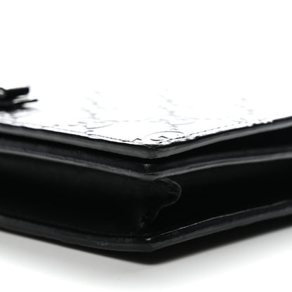 Gucci Guccissima Signature Bowy Chain Wallet Black 9 of 9