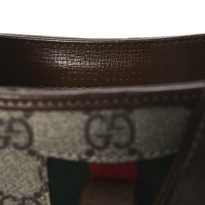 Gucci GG Supreme Monogram Azalea Calfskin Web Mini Jackie 1961 Hobo Beige Ebony Brown Sugar 7 of 11