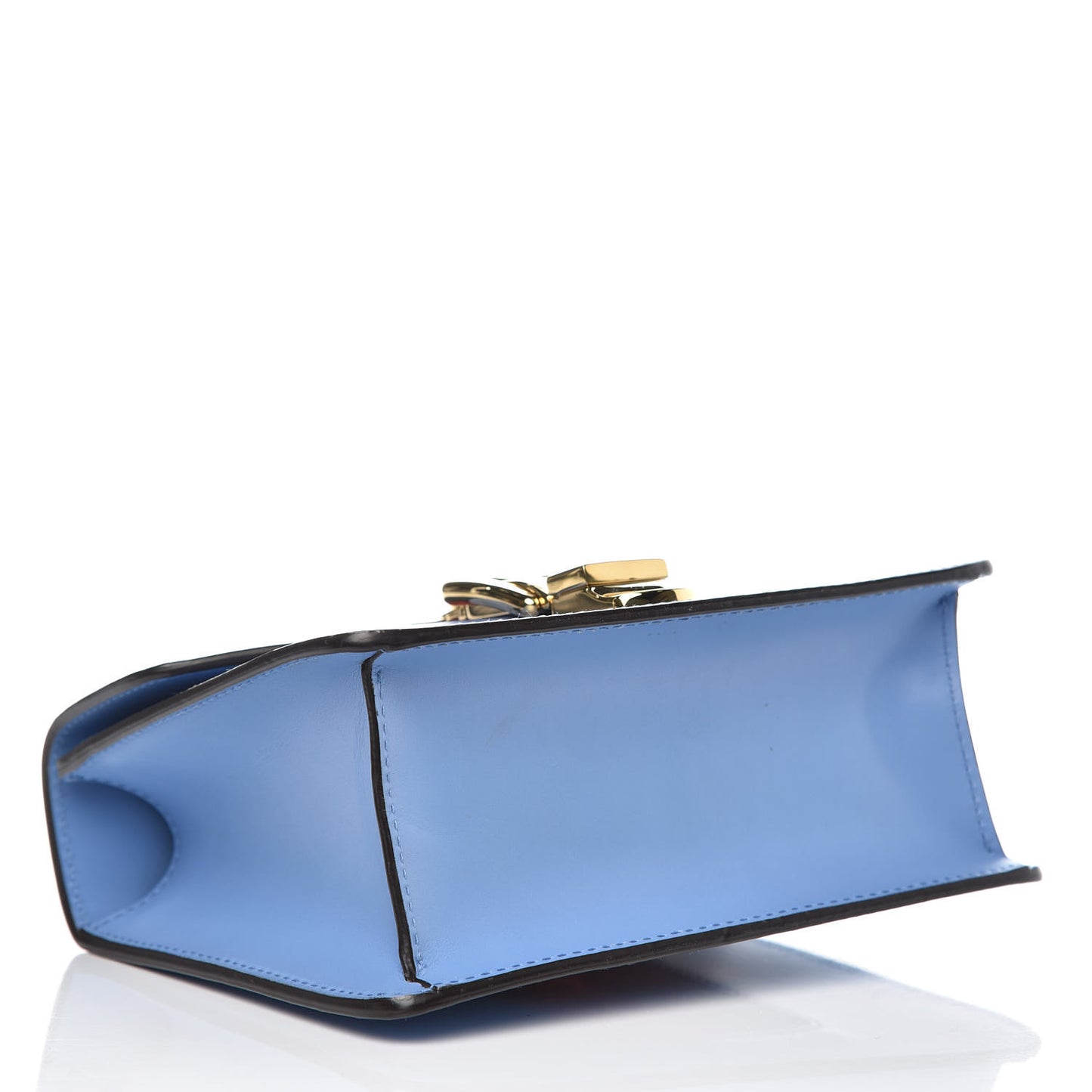 Calfskin Mini Sylvie Chain Shoulder Bag Clear Sky Blue
