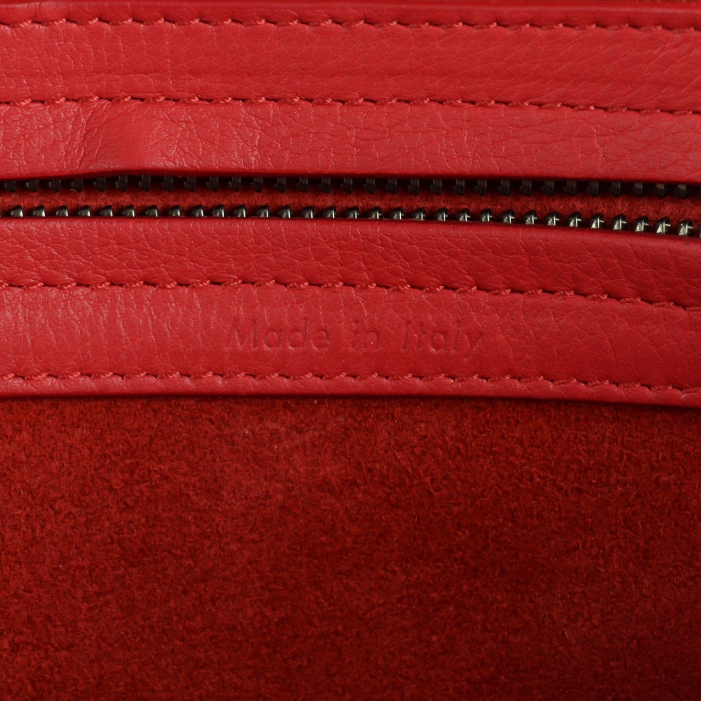 Supple Calfskin Medium Phantom Luggage Vermillion