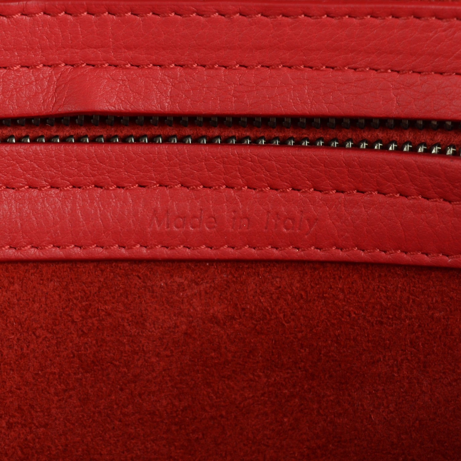 Celine Supple Calfskin Medium Phantom Luggage Vermillion 6 of 8