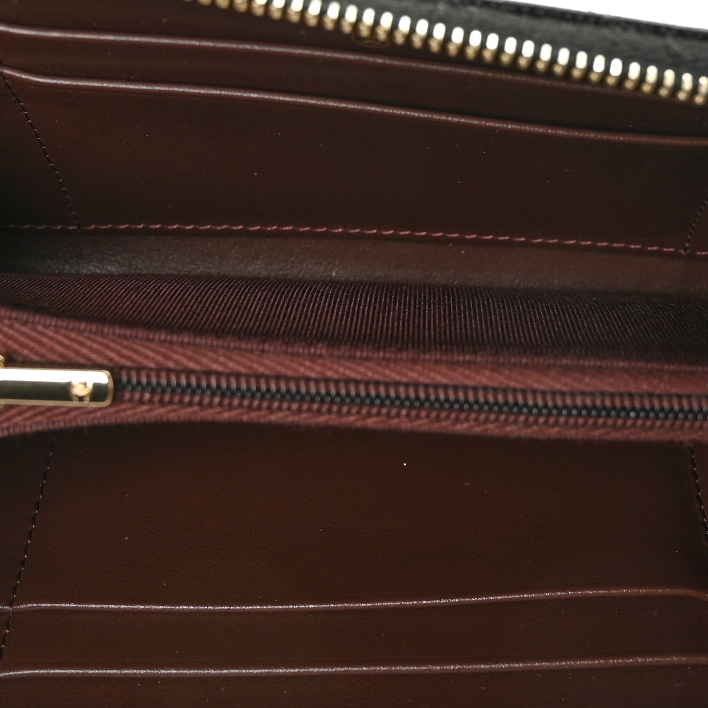 Caviar Quilted Medium Zip Around Wallet Black
