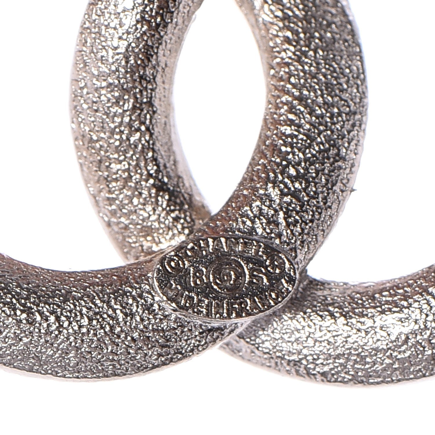 Chanel Baguette Crystal CC Drop Earrings Silver 4 of 4