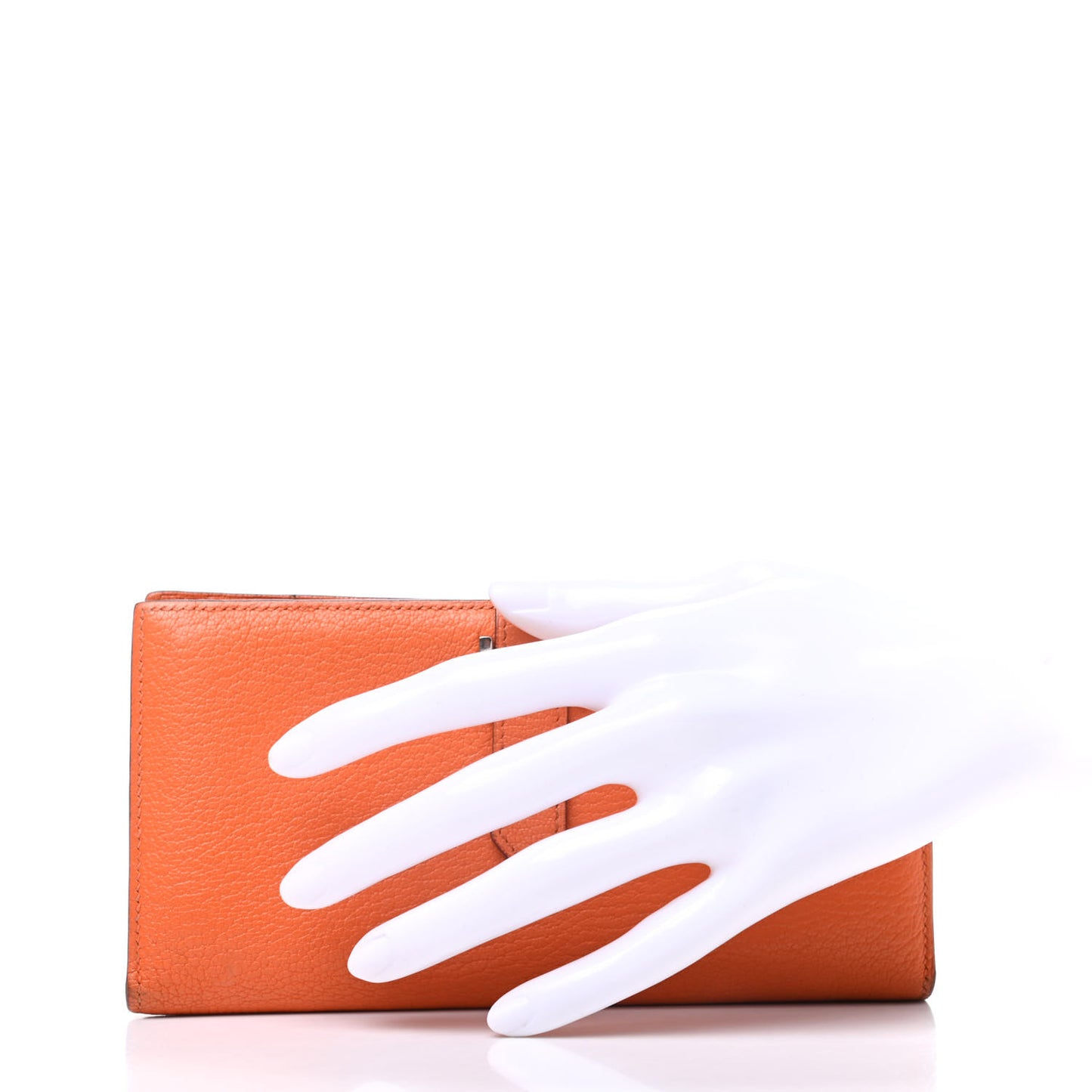 Chevre Mysore Bearn Gusset Wallet Orange