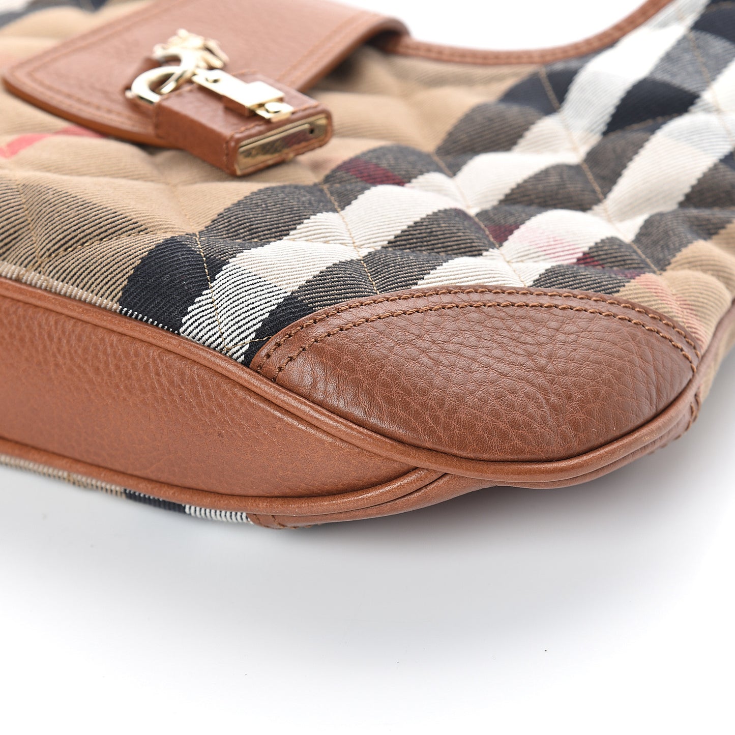 House Check Quilted Small Brook Hobo Brown