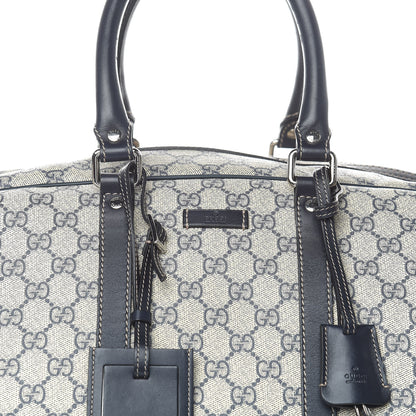 Gucci GG Plus Monogram Large Carry On Duffle Trolley Navy 14 of 16