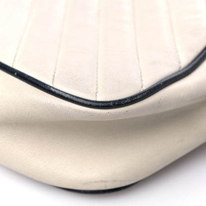Gucci Vintage Effect Calfskin Matelasse Diagonal Small Torchon GG Marmont Chain Shoulder Bag Mystic White Blue Agata 11 of 18