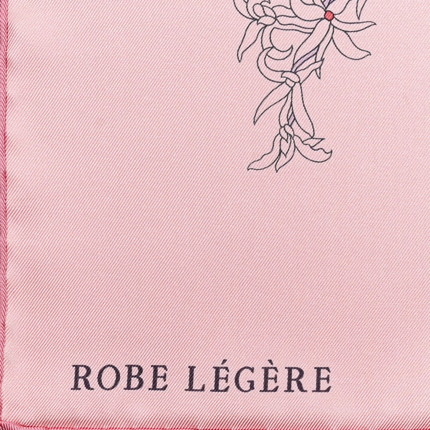 Silk Twill Robe Legere Scarf 90 Rose Hortensia Bleu