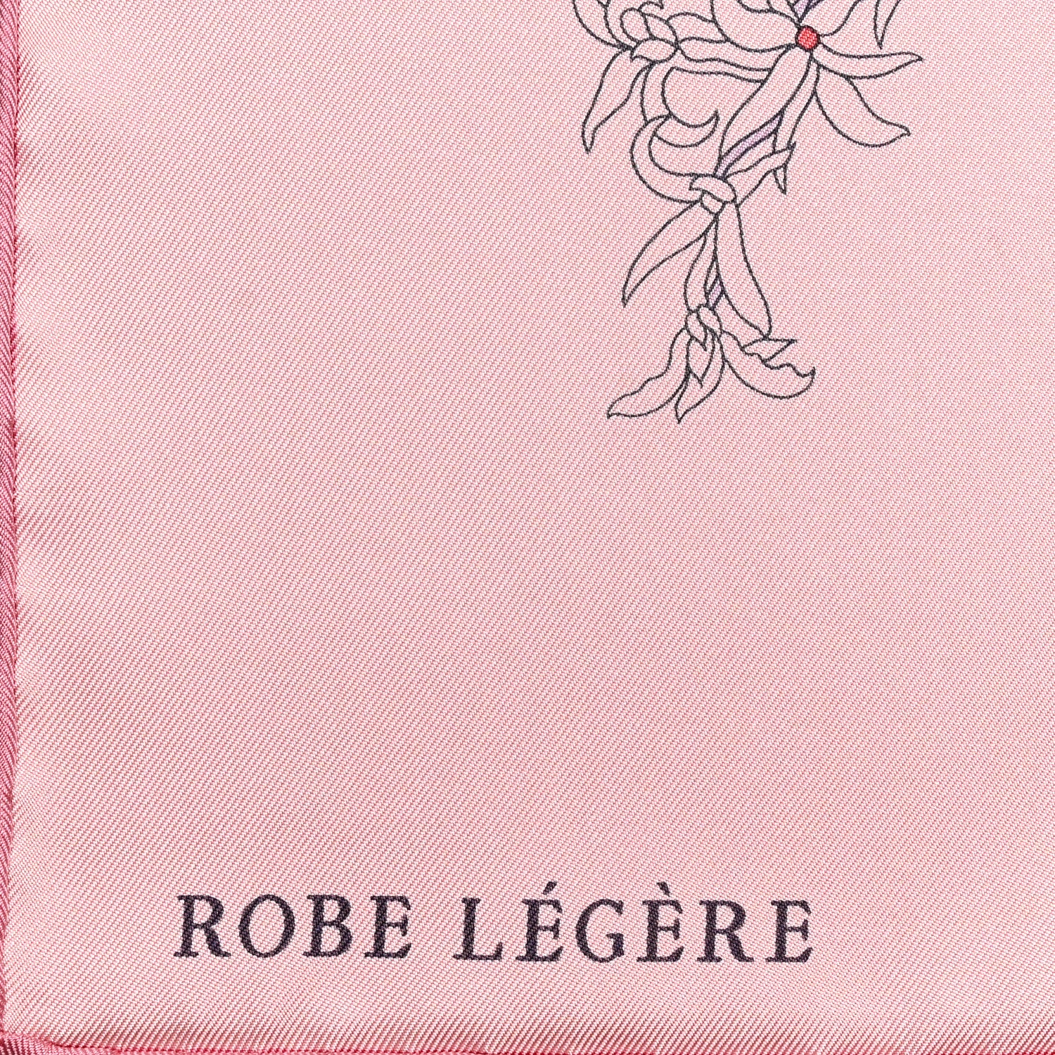 Hermes Silk Twill Robe Legere Scarf 90 Rose Hortensia Bleu 5 of 5