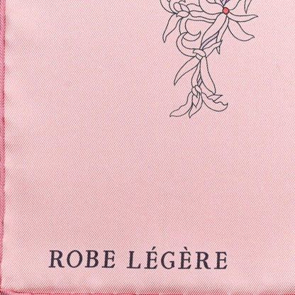 Hermes Silk Twill Robe Legere Scarf 90 Rose Hortensia Bleu 5 of 5