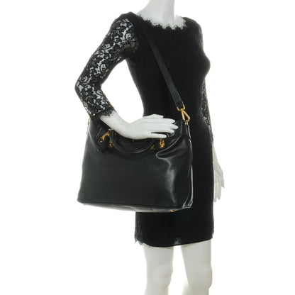 Prada Soft Calf Tote Black 2 of 8