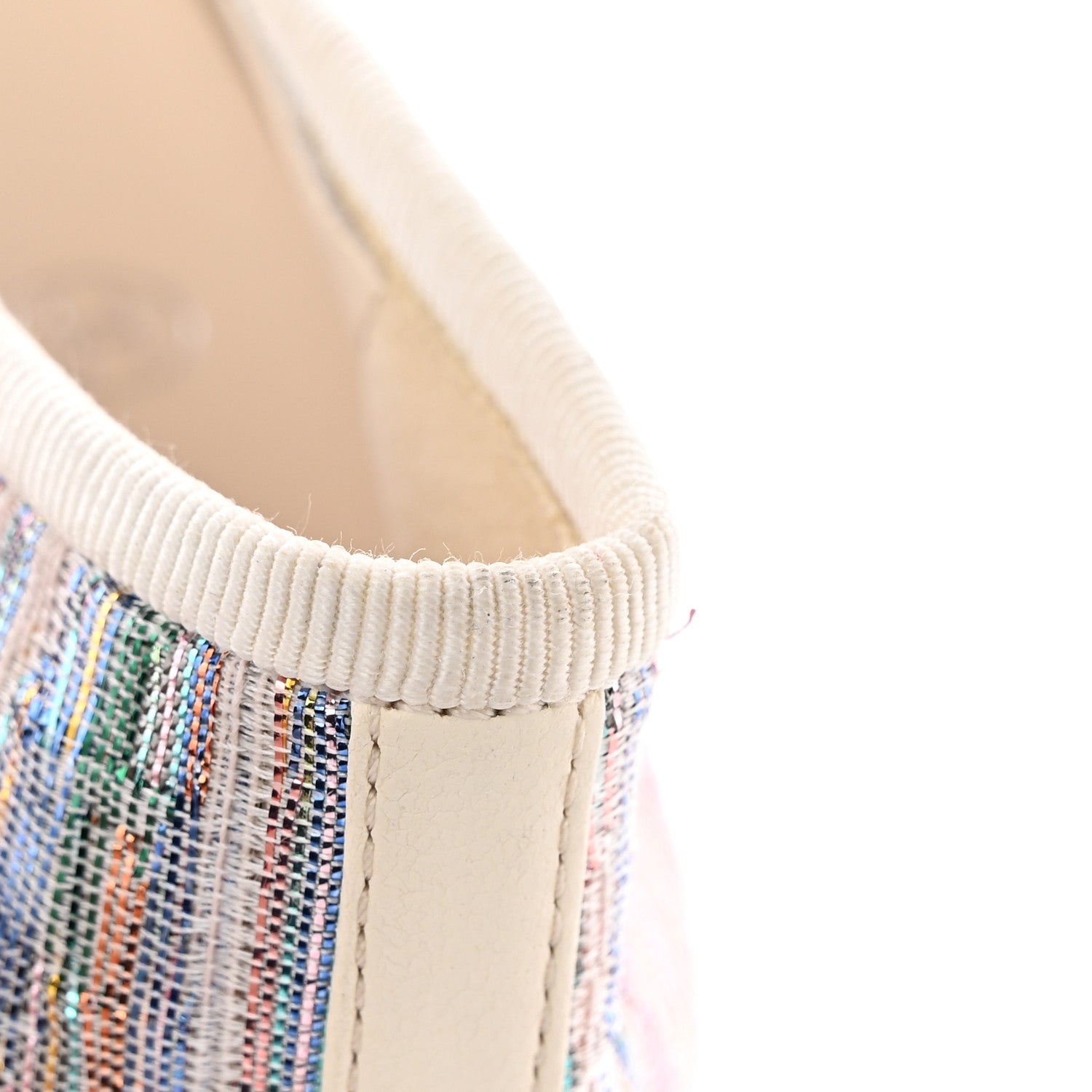 Chanel Tweed Grosgrain Cap Toe Ballerina Flats 36 Iridescent Multicolor 17 of 18