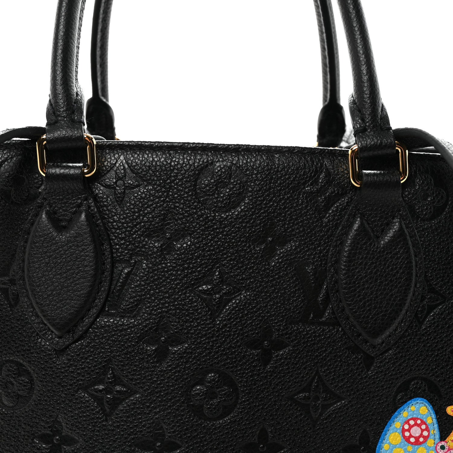 Louis Vuitton LV X YK Empreinte Inlaid Kusama Flowers Onthego MM Black 7 of 9
