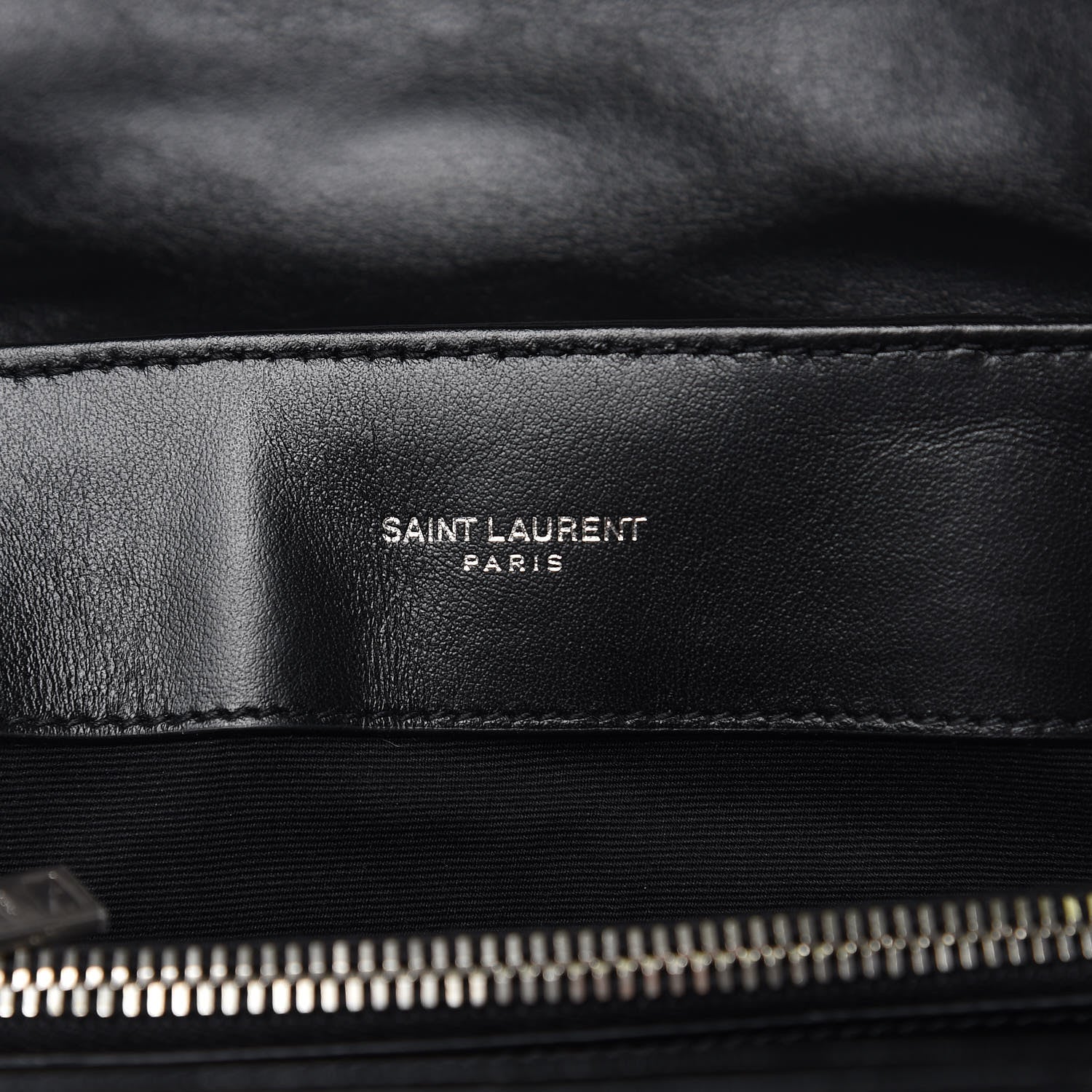 Saint Laurent Calfskin Y Quilted Monogram Medium Loulou Satchel Black 6 of 12