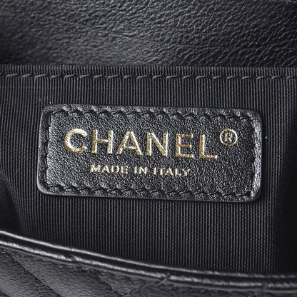 Chanel Calfskin Chevron Quilted Mini Messenger Flap Black 6 of 7