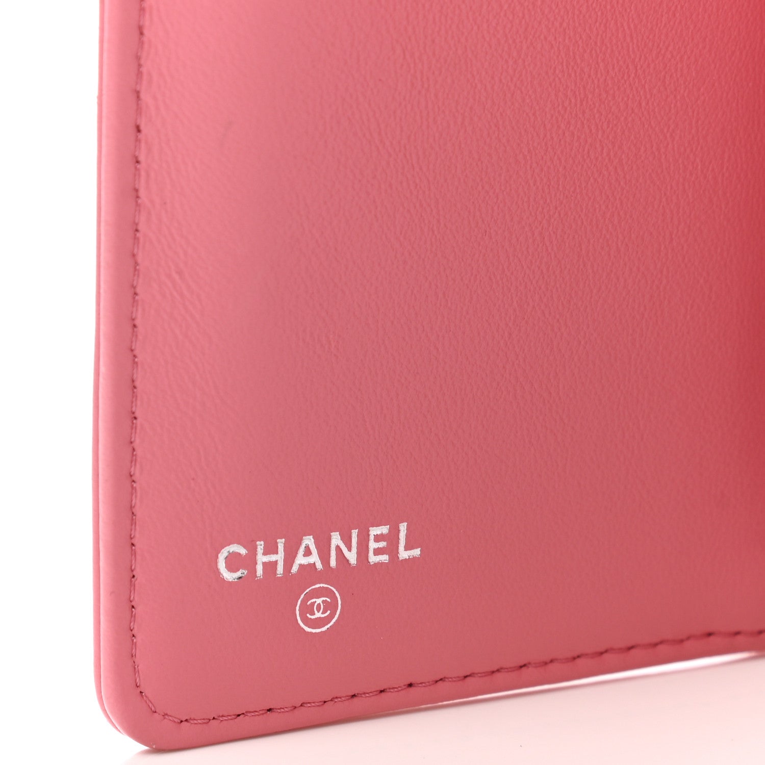 Chanel Calfskin Chevron Quilted Boy Yen Wallet Pink 6 of 9