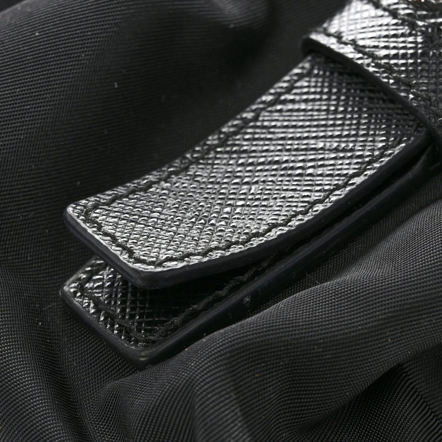 Re-Nylon Saffiano Medium Backpack Black
