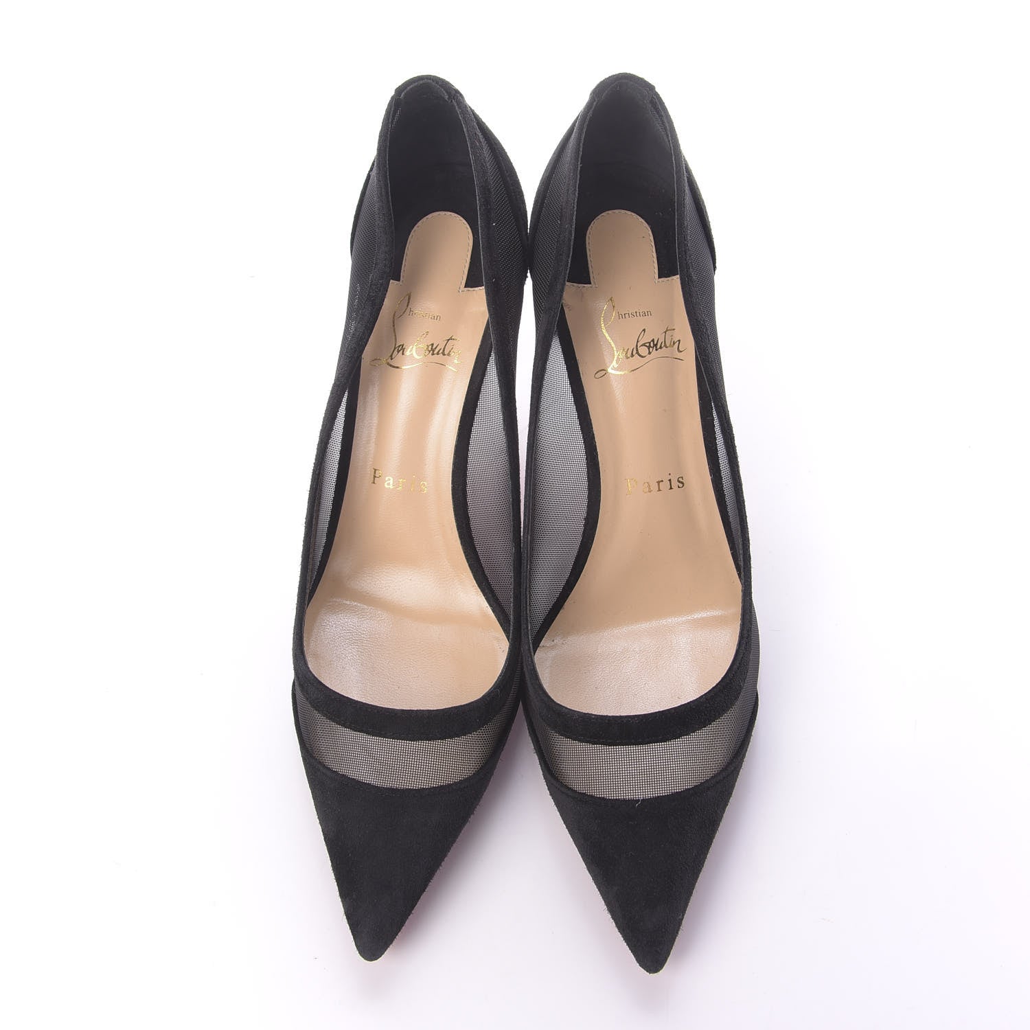 Christian Louboutin Veau Velours Rete Galativi 85 Pumps 38.5 Black 5 of 8
