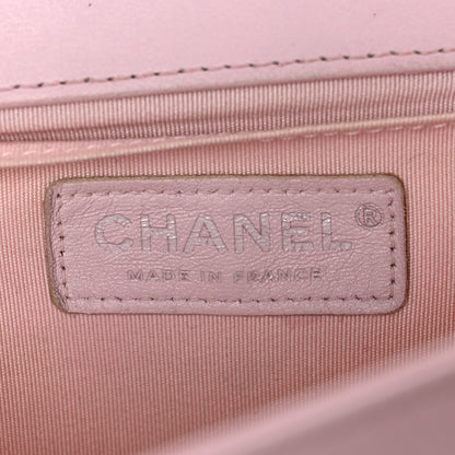 Chanel Lambskin Iridescent PVC Medium Boy Flap Light Pink Silver 6 of 11