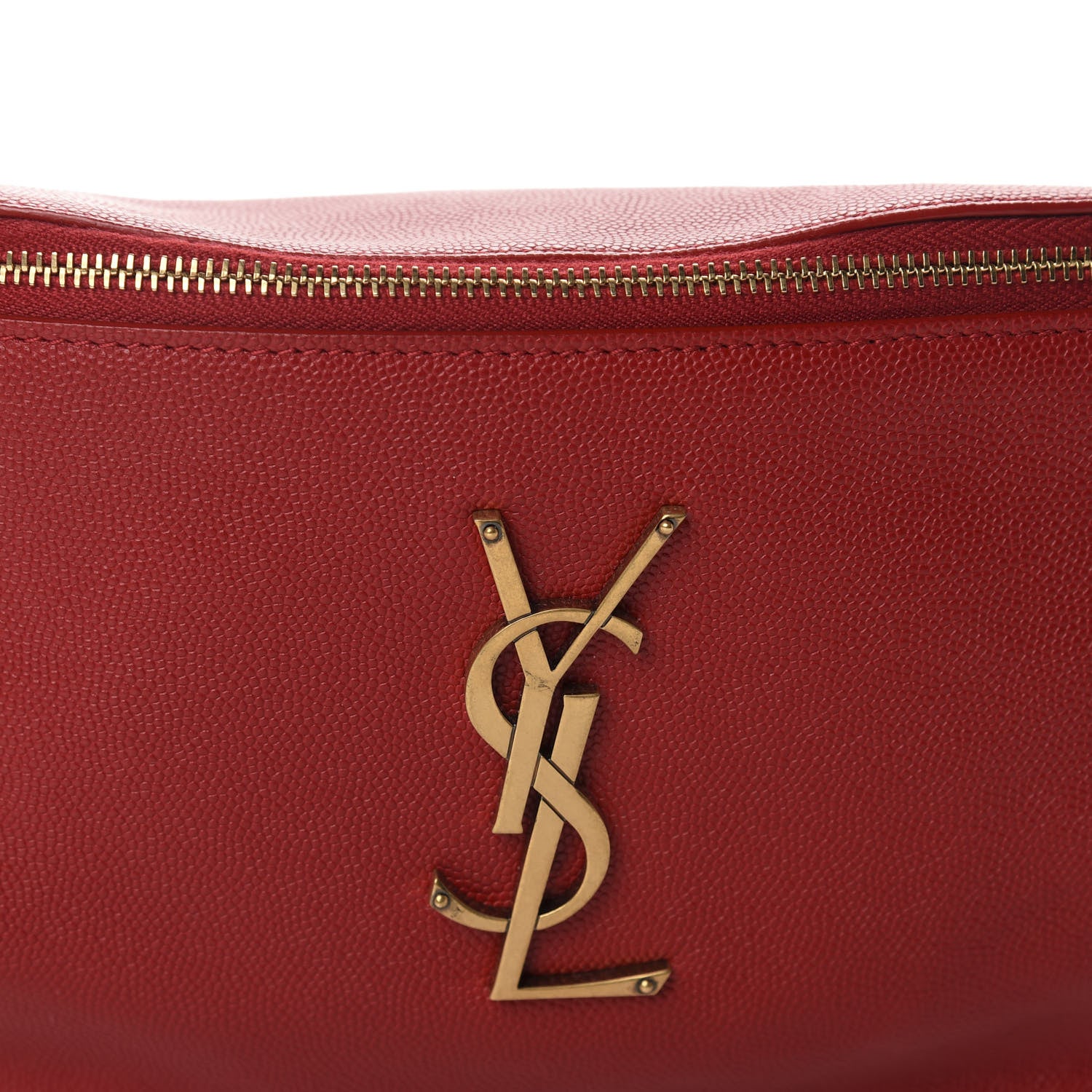 Saint Laurent Grain De Poudre Monogram Belt Bag Rouge Eros 10 of 10