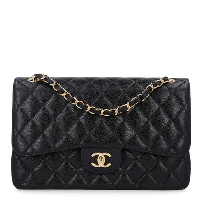 Chanel Caviar Quilted Jumbo Double Flap Black 1 of 11