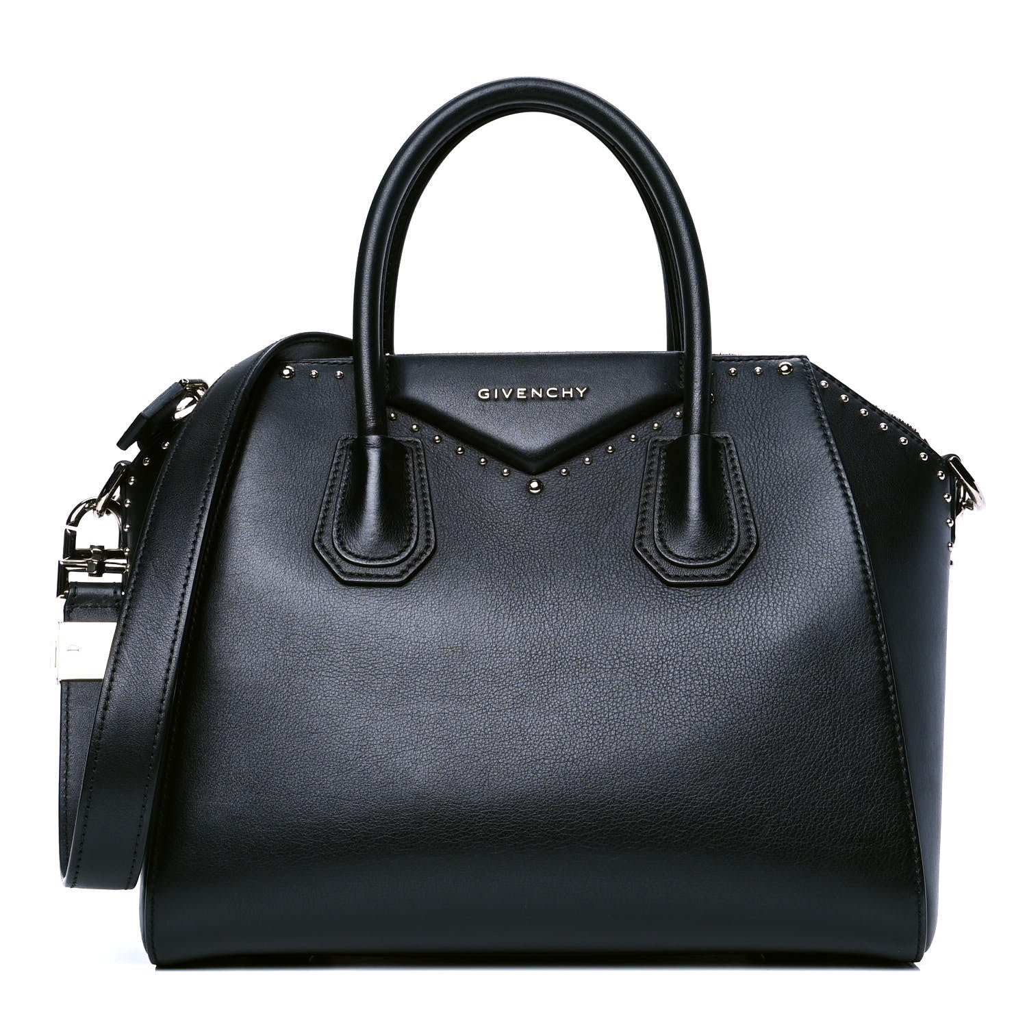 Givenchy Smooth Calfskin Small Studded Antigona Black 1 of 5