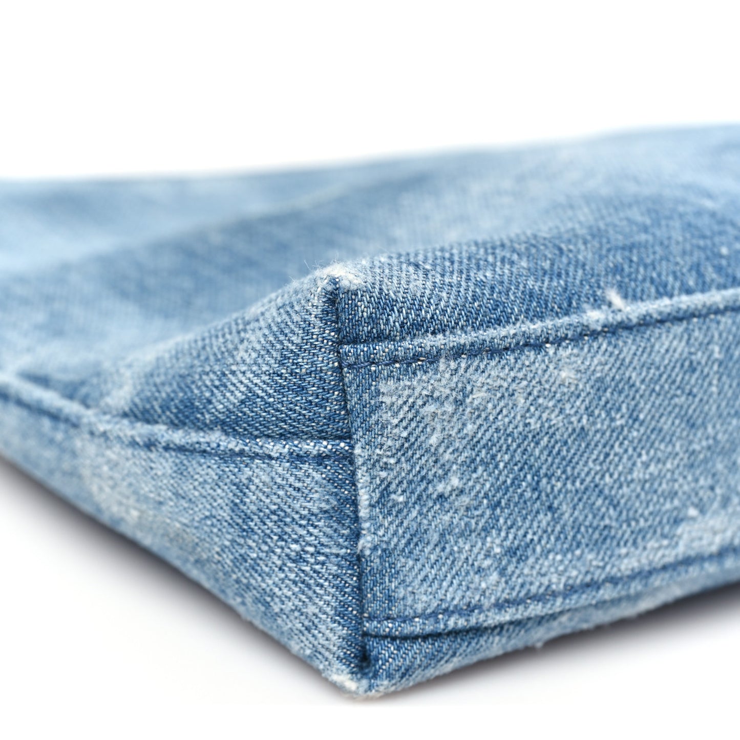 Denim Travel Pouch Wristlet Blue