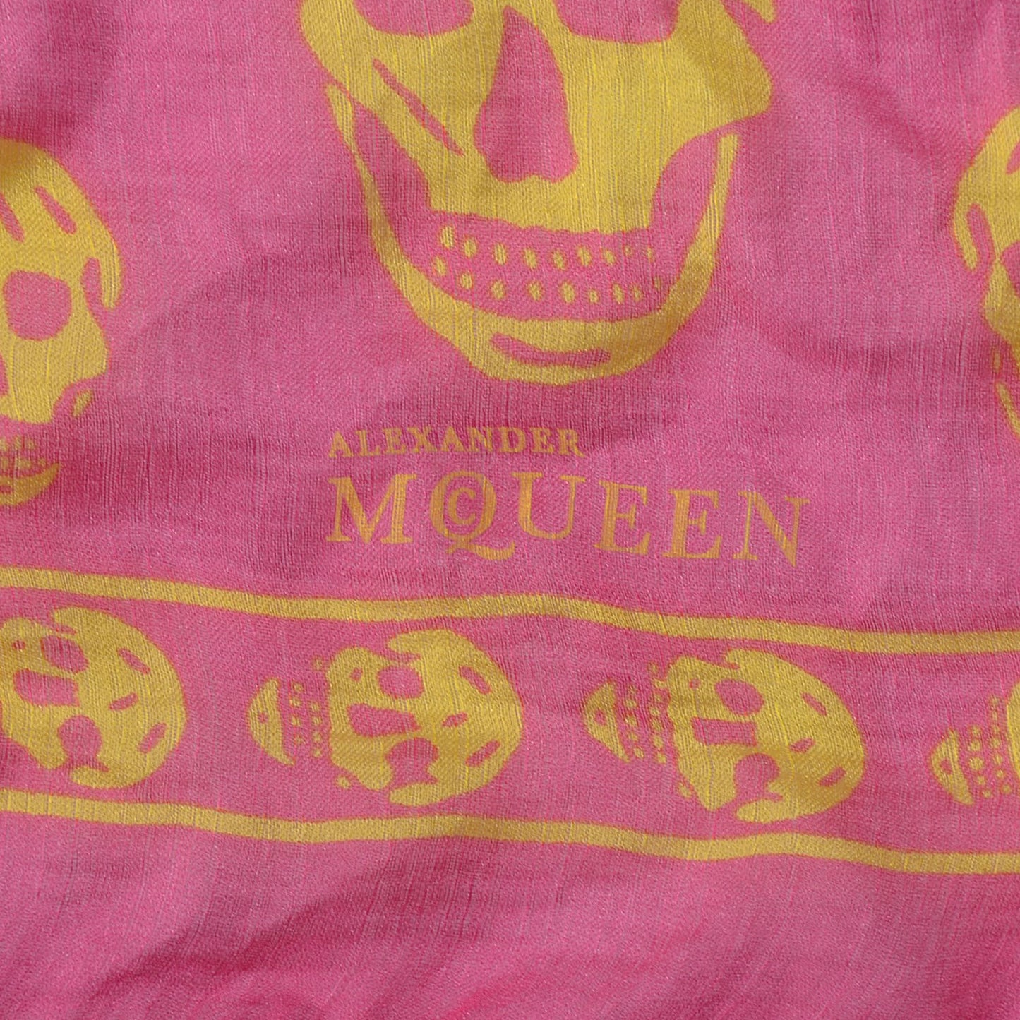 Silk Chiffon Skull Scarf Pink
