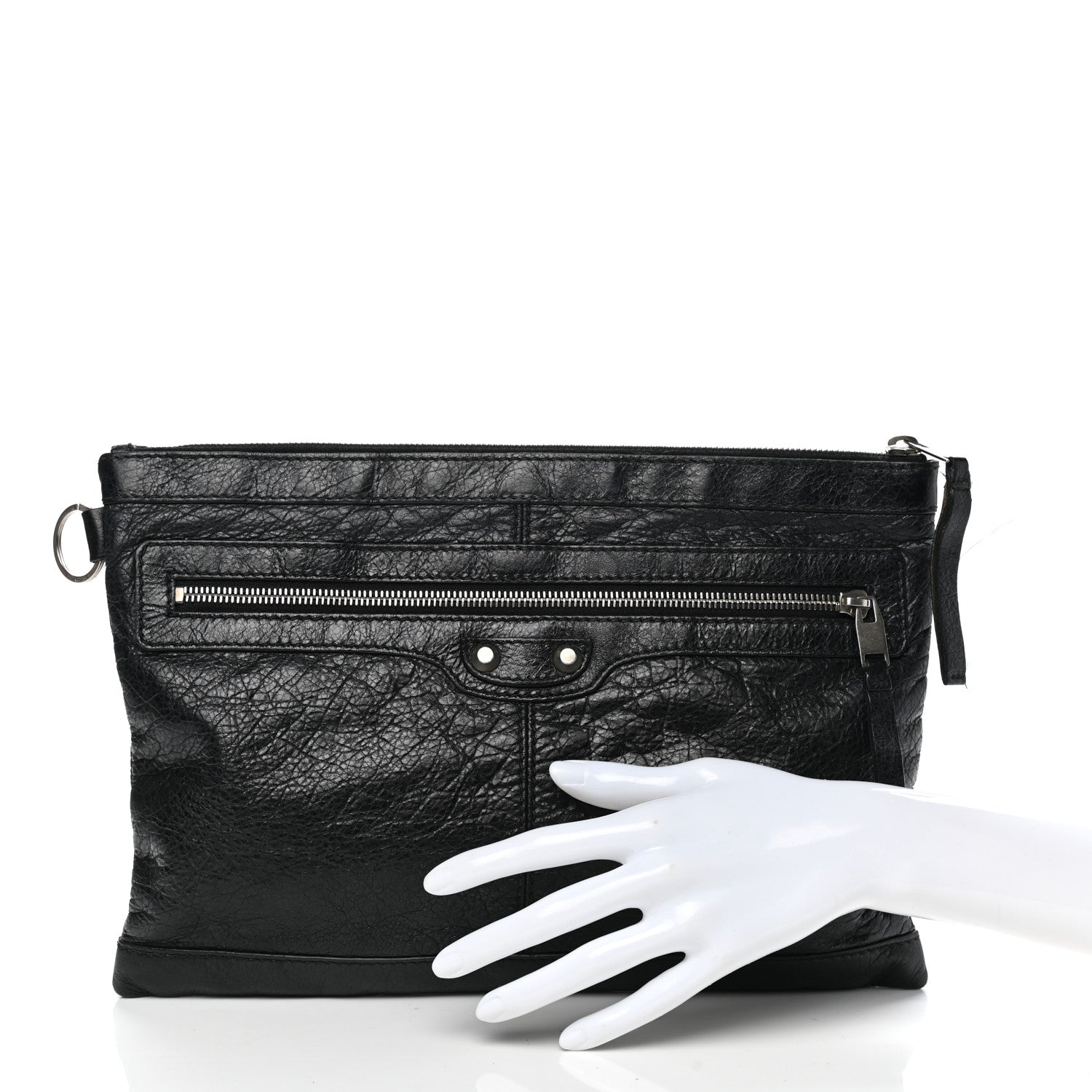 Balenciaga Agneau Arena Classic Hardware Medium Clip Black 2 of 10