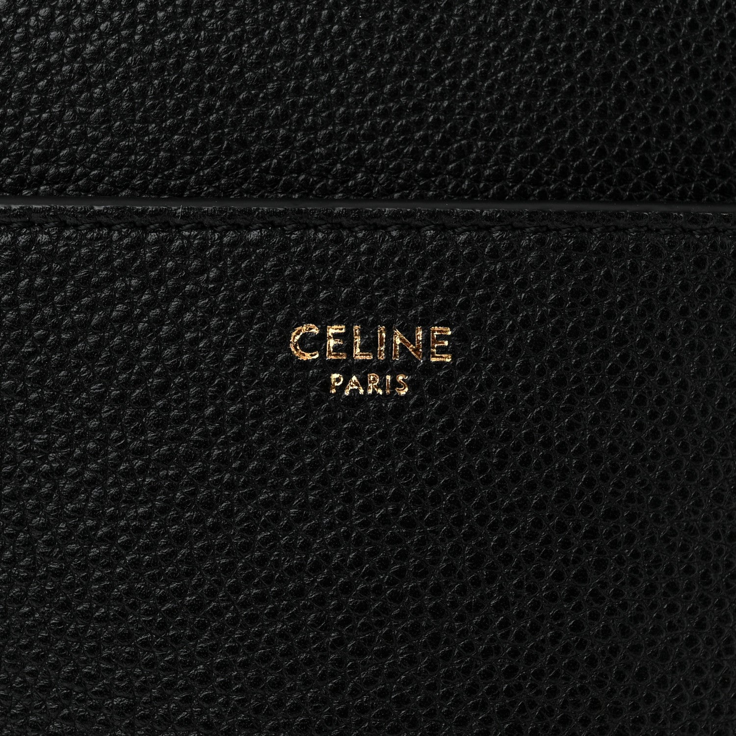 Celine Soft Grained Calfskin Sangle Bucket Bag Black 6 of 11